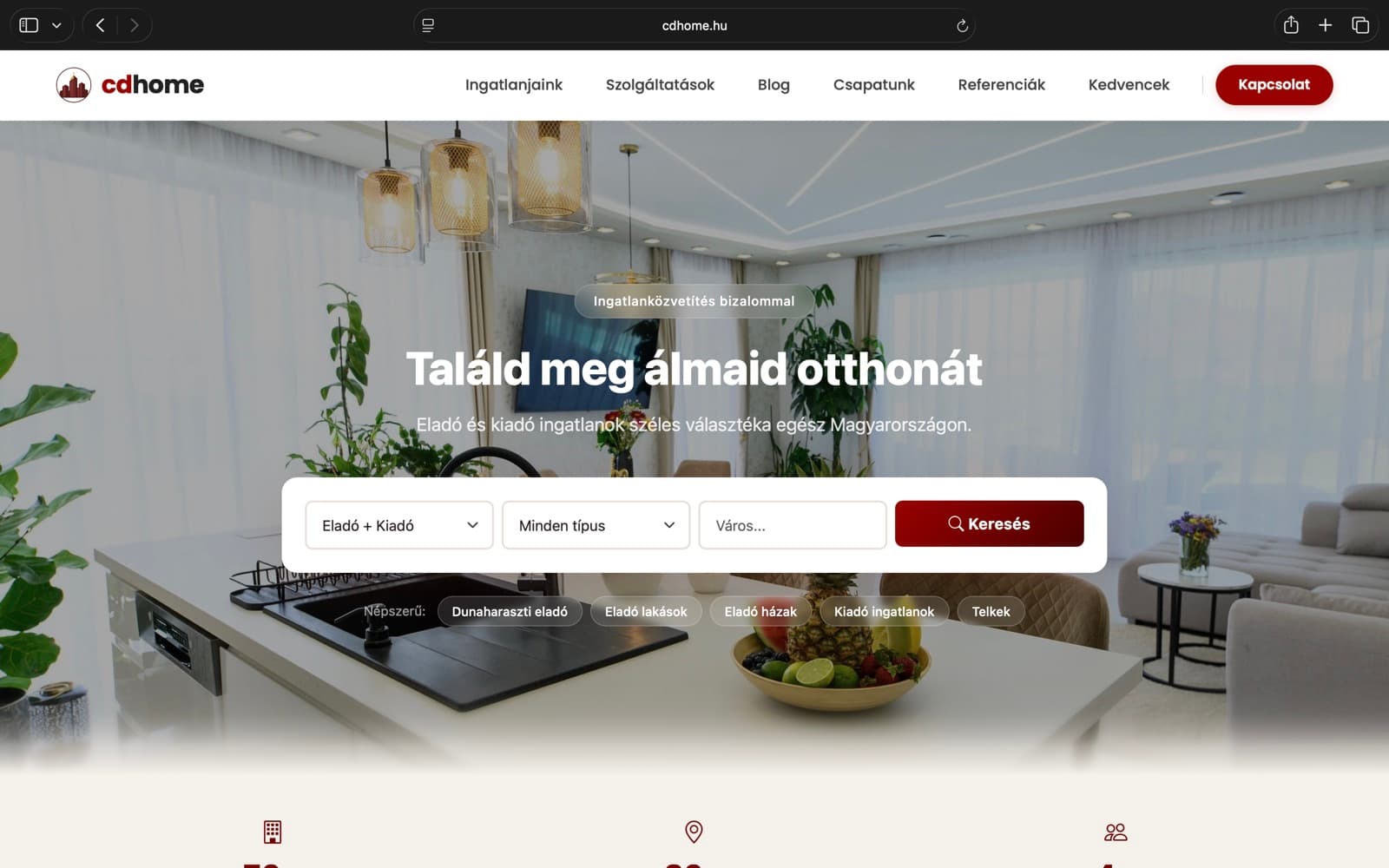 CDHome Ingatlan — ingatlanközvetítő platform